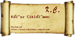 Kósz Ciklámen névjegykártya
